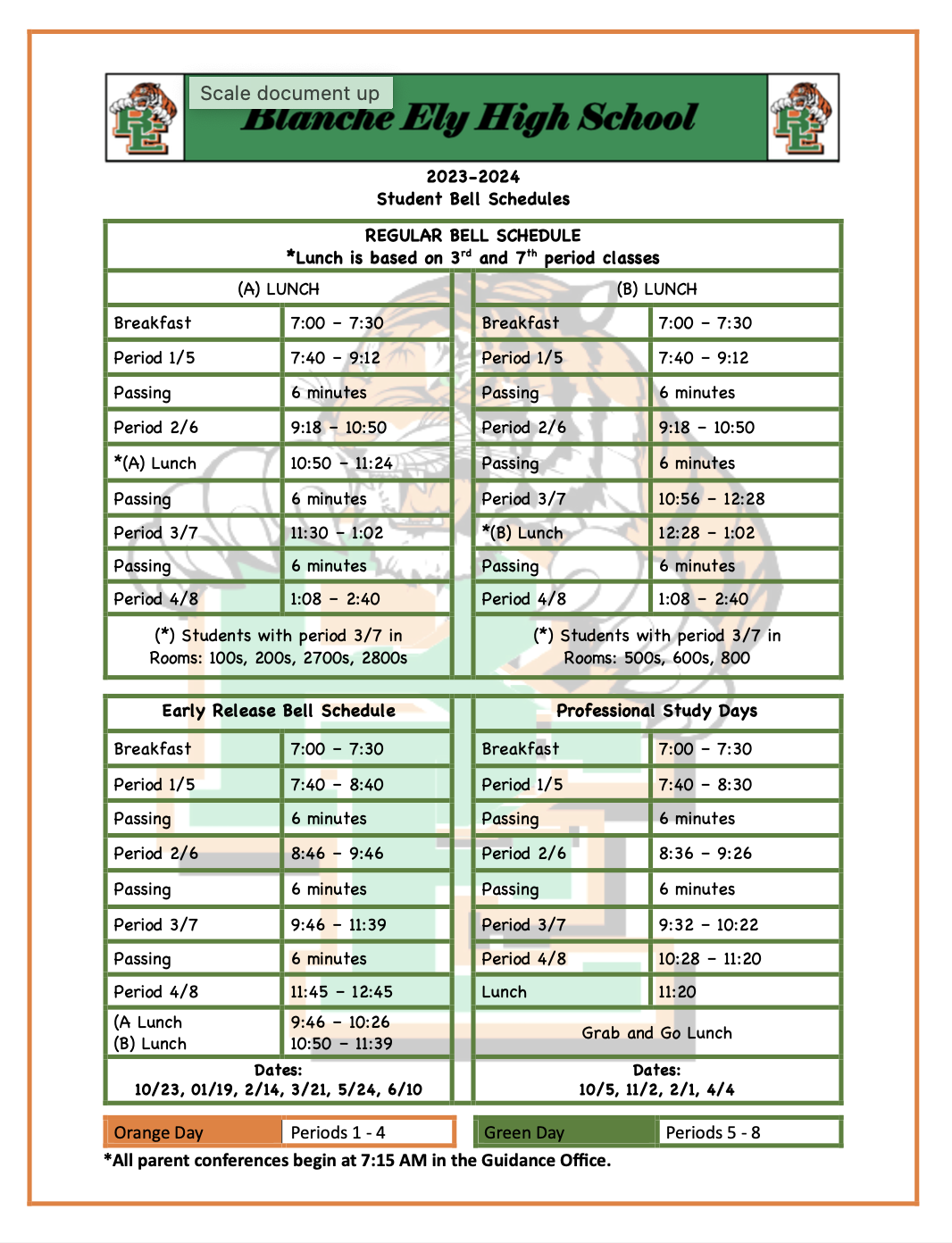  Bell Schedules